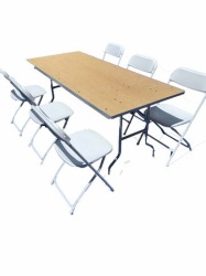 Table (6 foot) and 6 Chairs