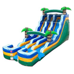 18ft Dual Lane Tropical Water Slide